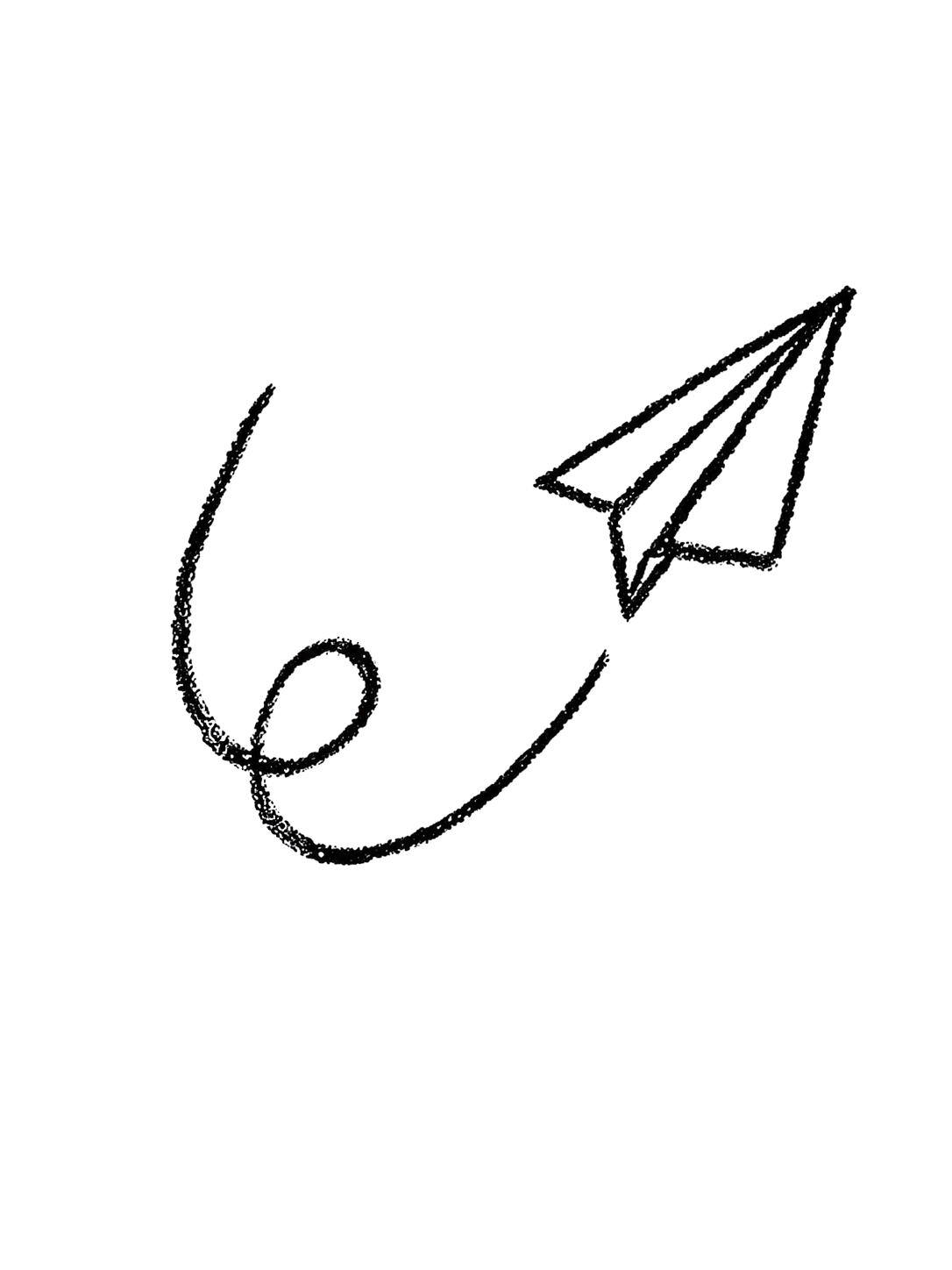 Paper plane sketch